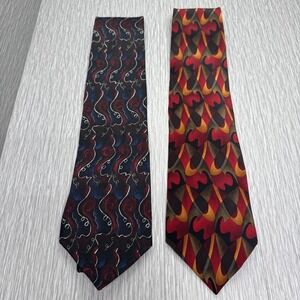 Jimmy V Foundation Men's Neck Ties Lot of‎ 2 Abstract Cancer Charity Tie Set